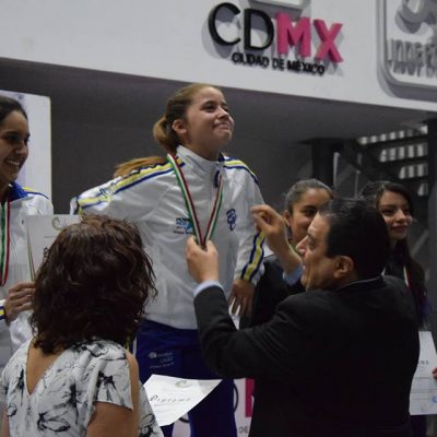 Jimena Torres durante una de las premiaciones durante el más reciente selectivo nacional