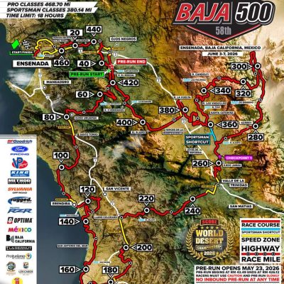 mapas de la Baja 500 2026