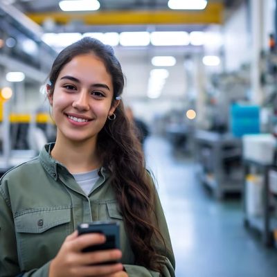 mujer-arafed-fabrica-mirando-su-telefono-celular_1034459-102396